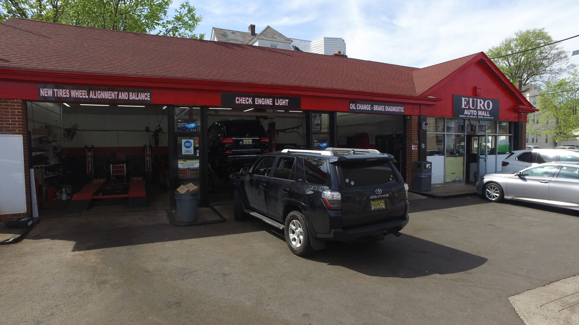 Euro Auto Mall storefront and service bays in Cliffside Park, NJ